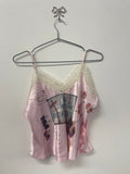 DIED FOR YOU + FLORALS PINK LACE TANK
