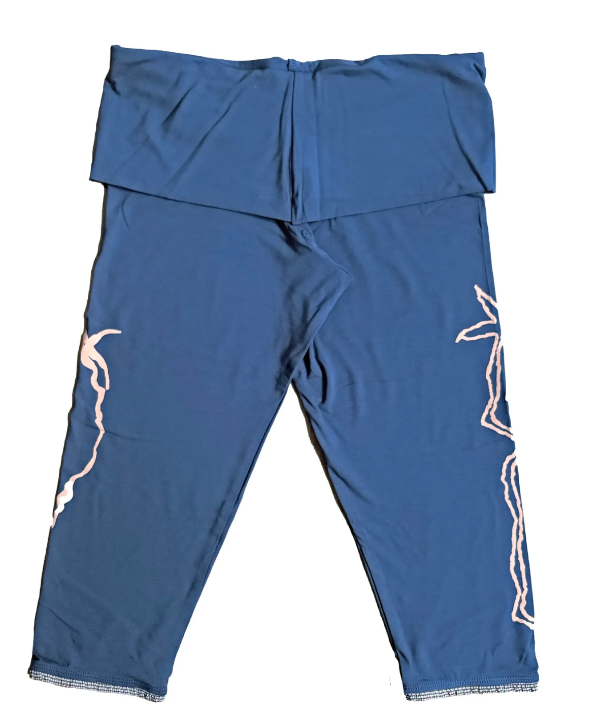 FLORA BLUE CAPRIS