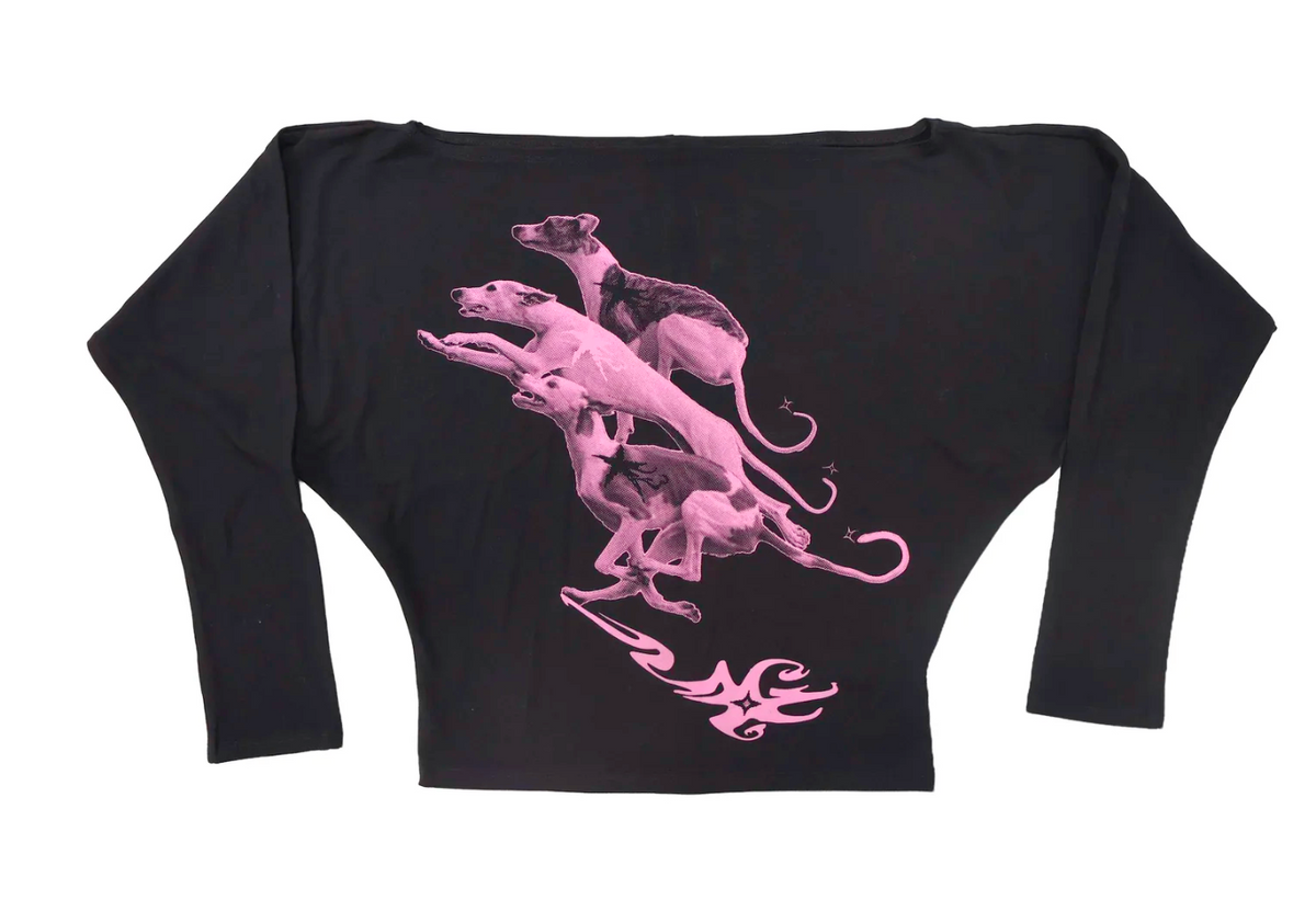 GREYHOUNDS TOP BLACK