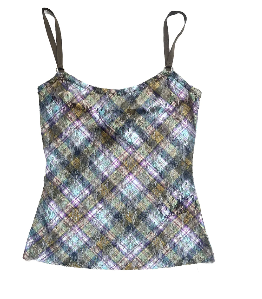Lace Plaid Cami