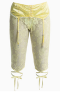 YELLOW LACE CAPRIS
