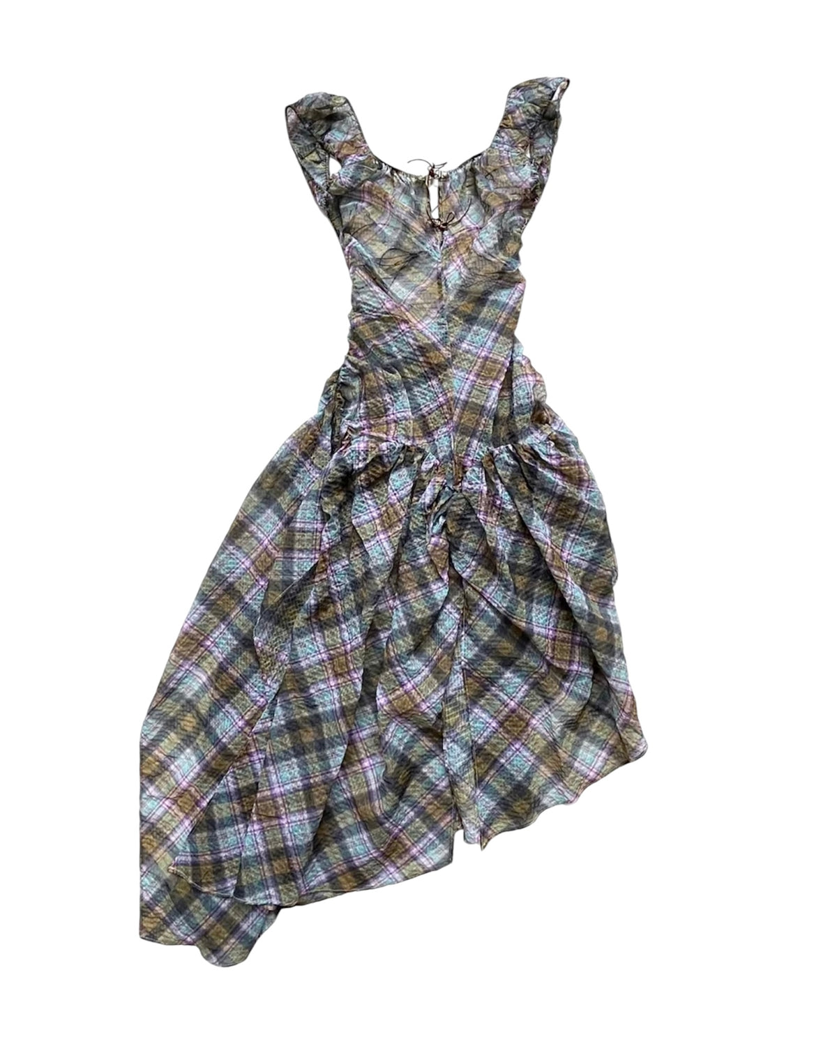 Plaid puff dress - kaleido