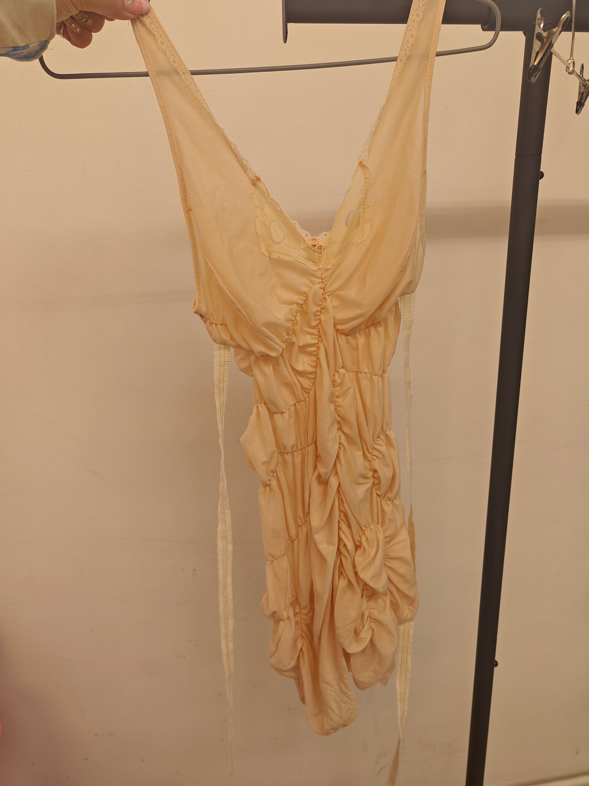 Upcycled dress peach