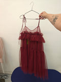 Georgia Tiered Ruffle tulle dress Red