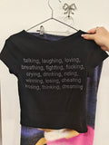 TALKING RHINESTONE TEE