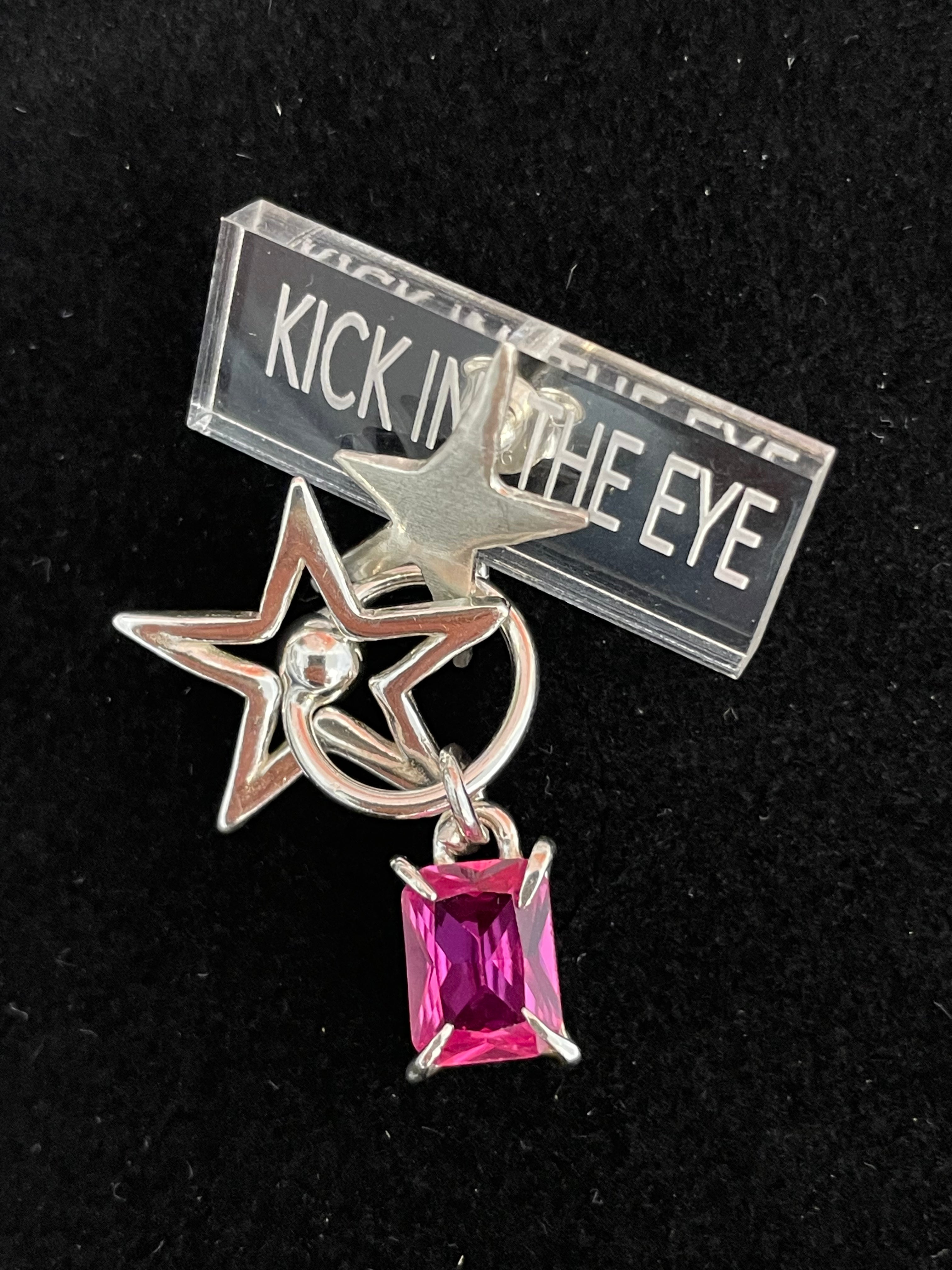 OBLIVION SINGLE EARRING HOT PINK