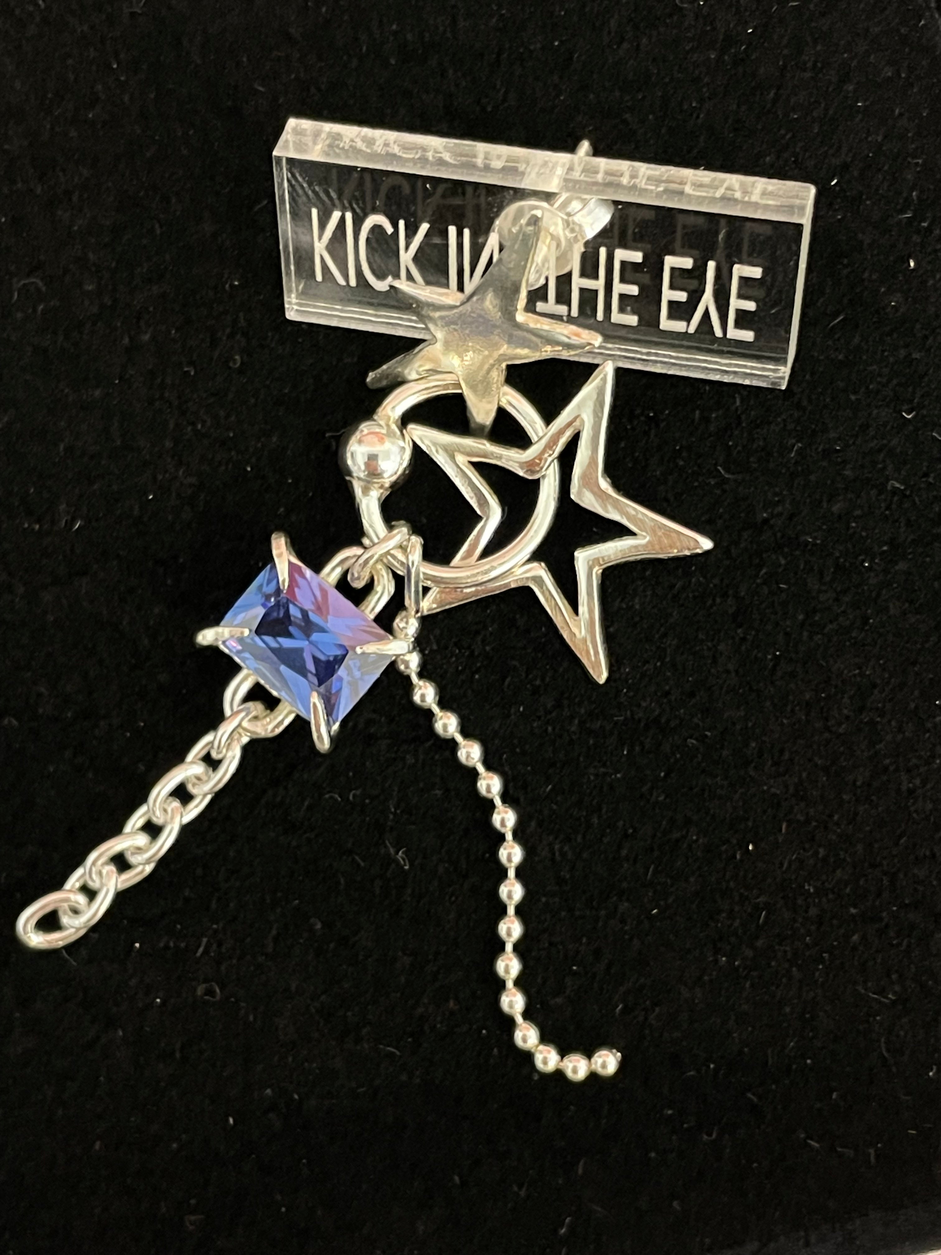 PARTY SINGLE EARRING NAVY