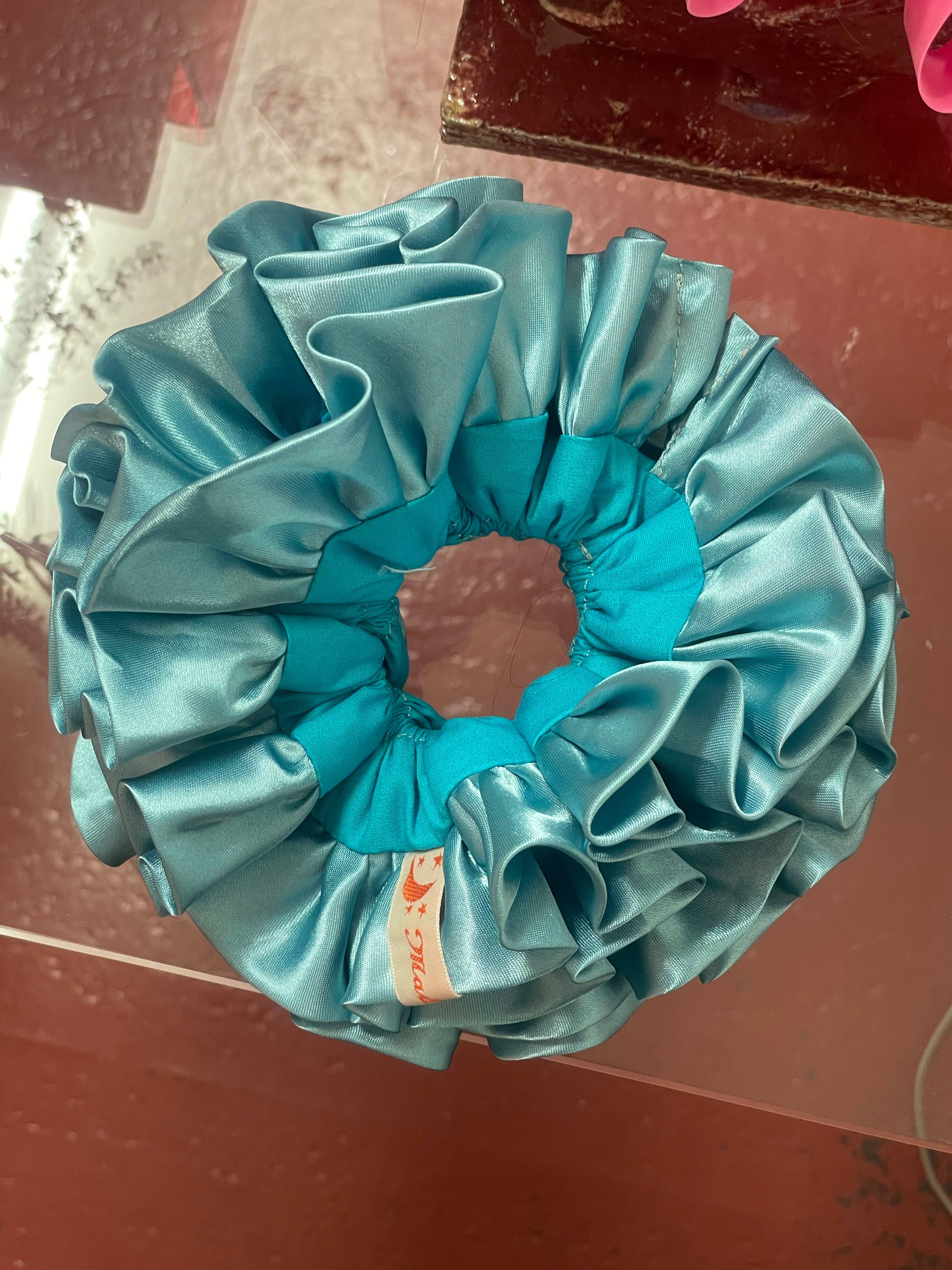 Aqua Silky Scrunchie