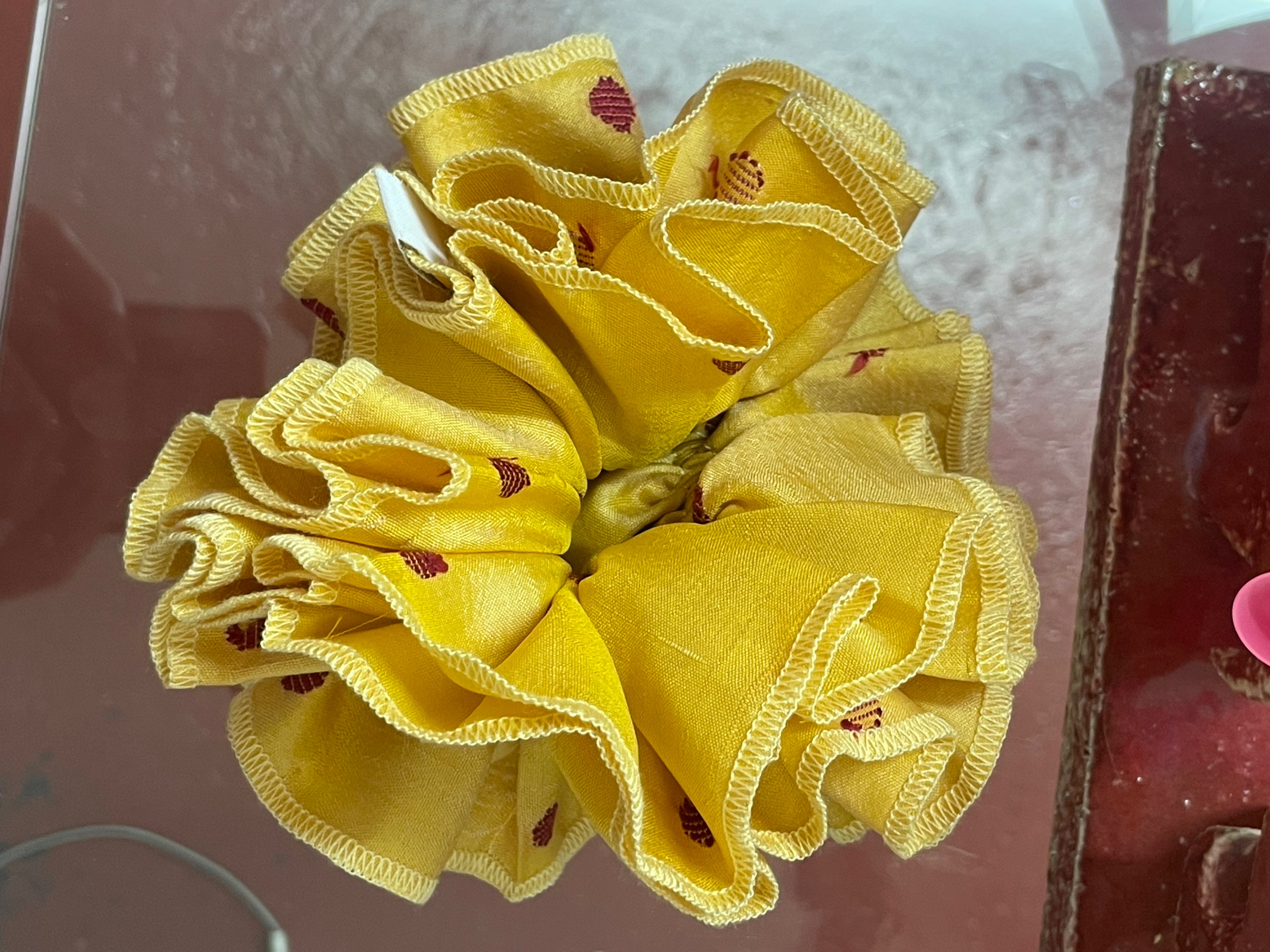 Silk Lemon Scrunchie