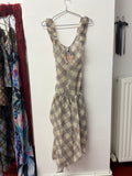 Plaid puff dress light