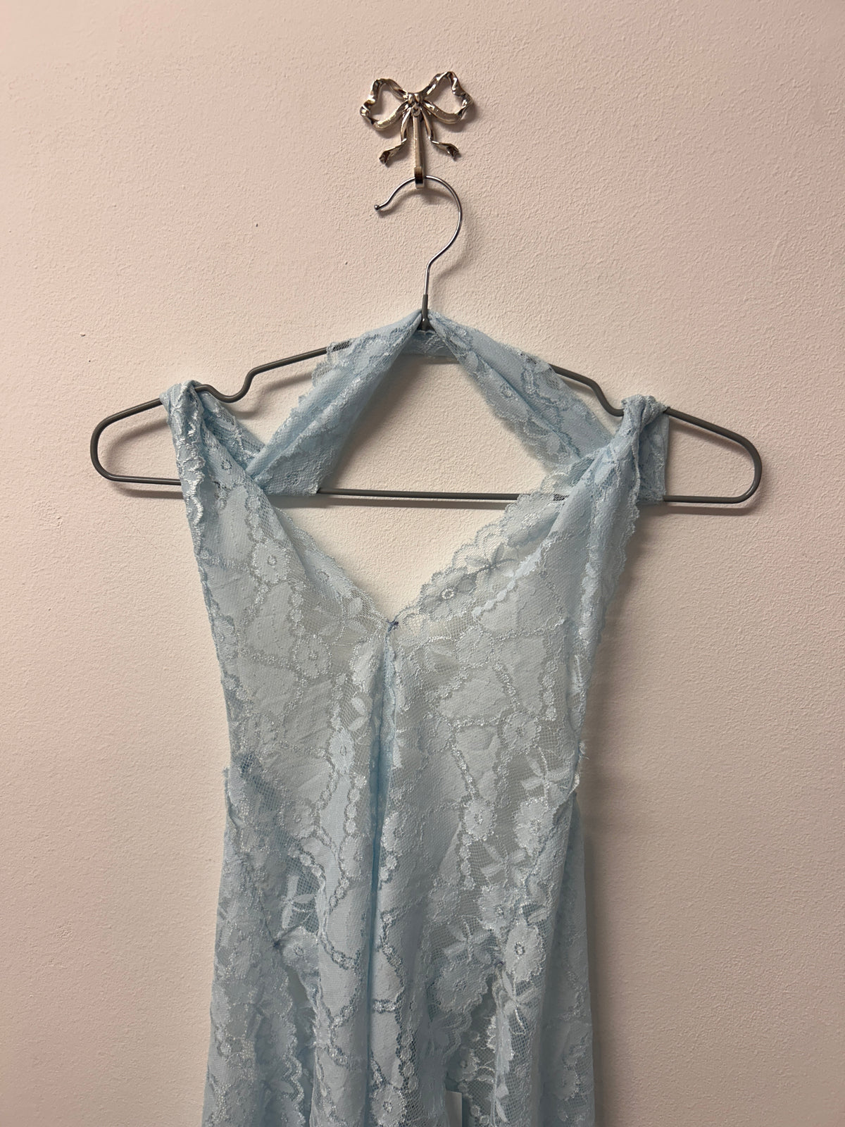 SHORT LACE DRESS BLUE