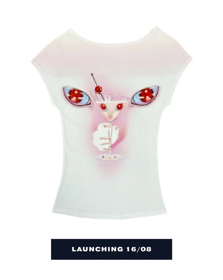 MARTINI CAT TSHIRT