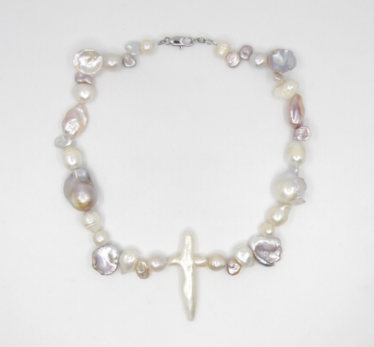 Pearl cross necklace