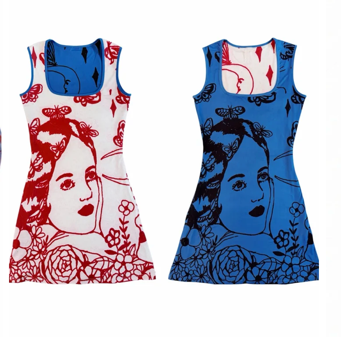 REVERSIBLE OUTLINE DRESS