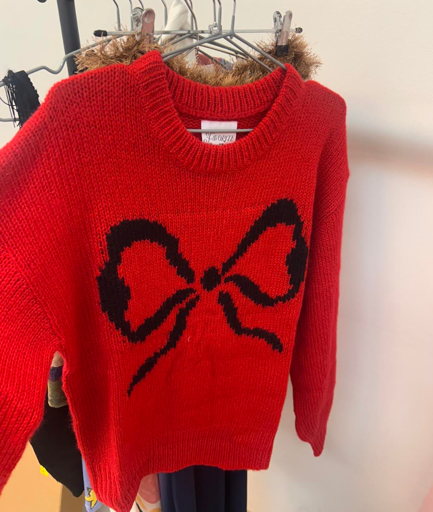 RED BOW SWEATER