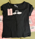 SWAN BABY TEE BLACK