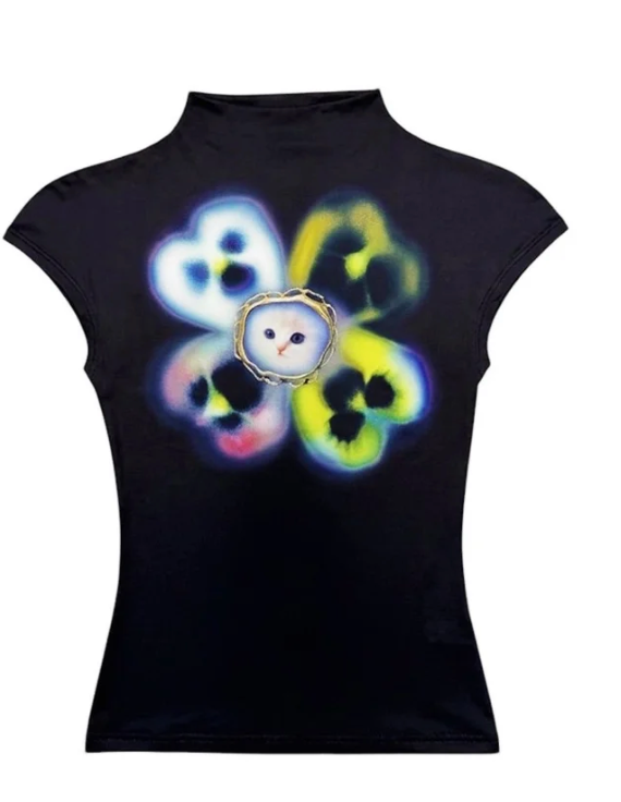 KITTY CAP TEE