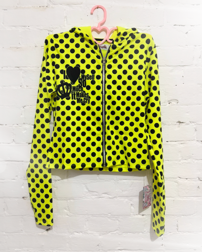 POLKADOT HOODIE YELLOW