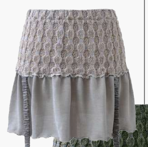 SUSPENDER SKIRT - GRAY