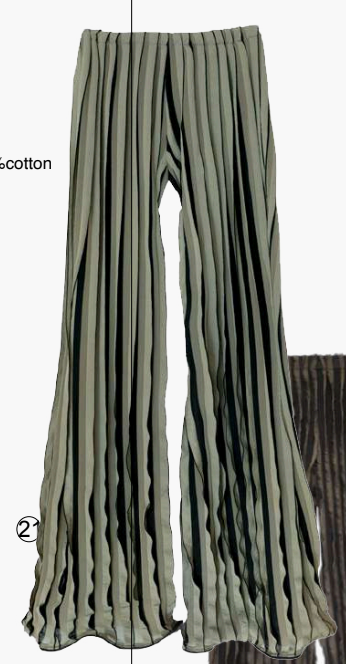 FLARED PANTS - GREEN