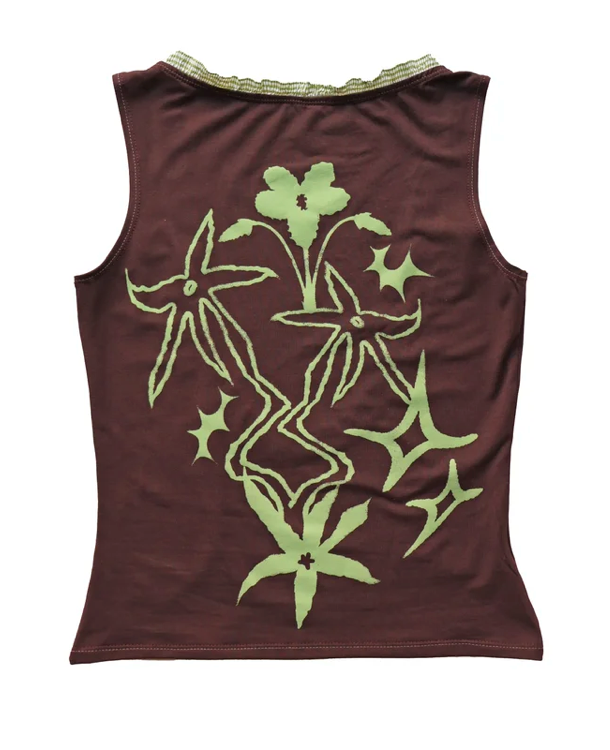 FLORA TOP BROWN