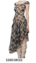 Plaid puff dress - kaleido