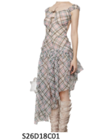Plaid puff dress - dollhouse