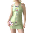 Glossy mini dress - green